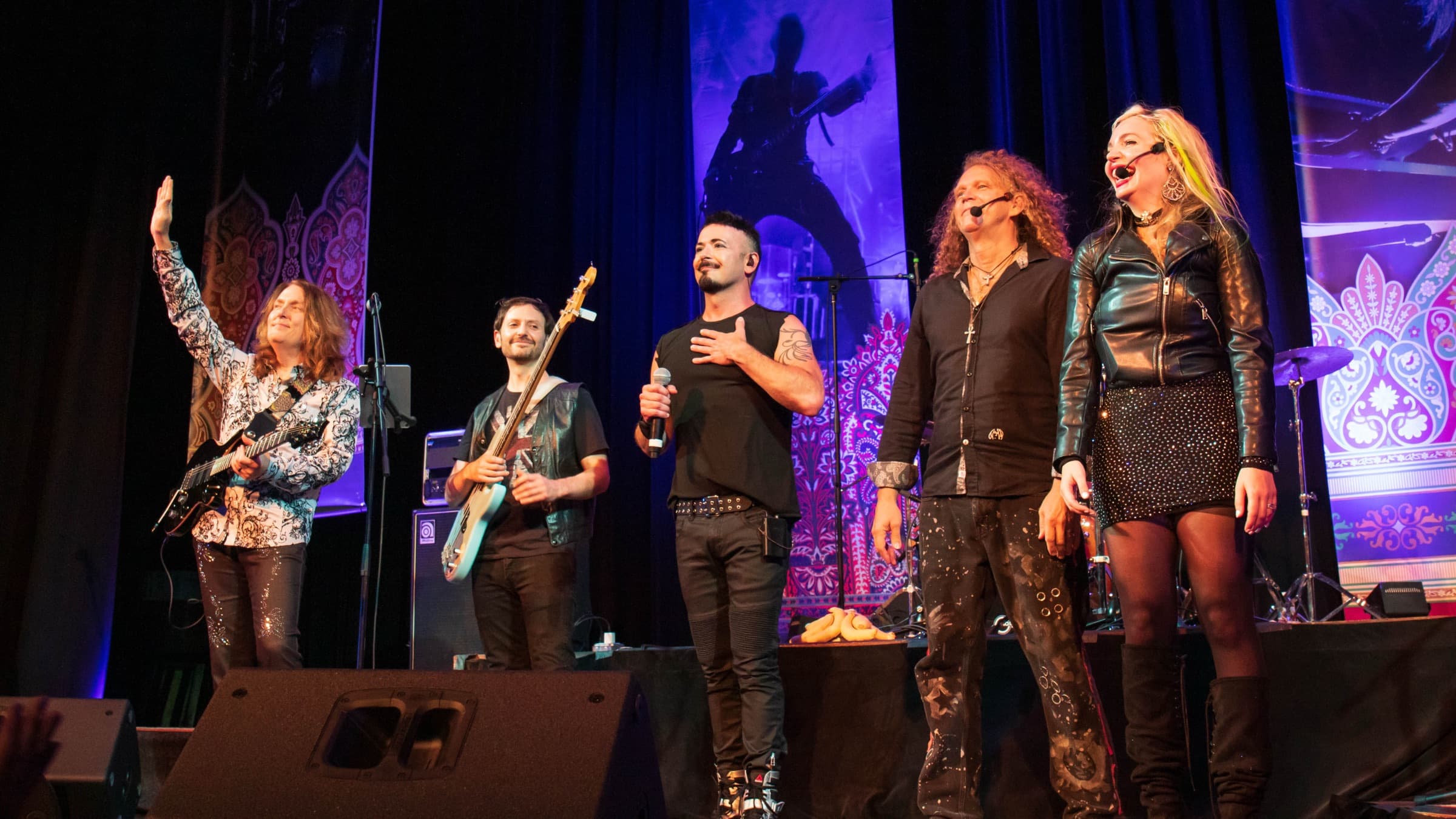 Terry Barber on stage with his touring company